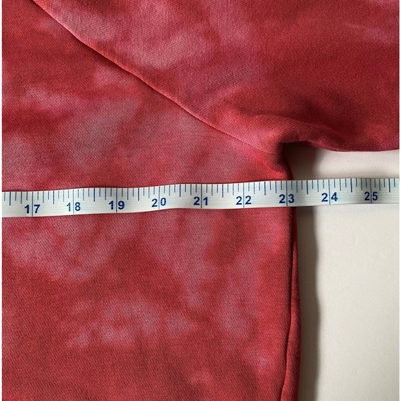 Nike Hoodie Women Medium Pink Tie Dye Pullover Kangaroo Pocket Logo Mock Neck - Picture 8 of 11